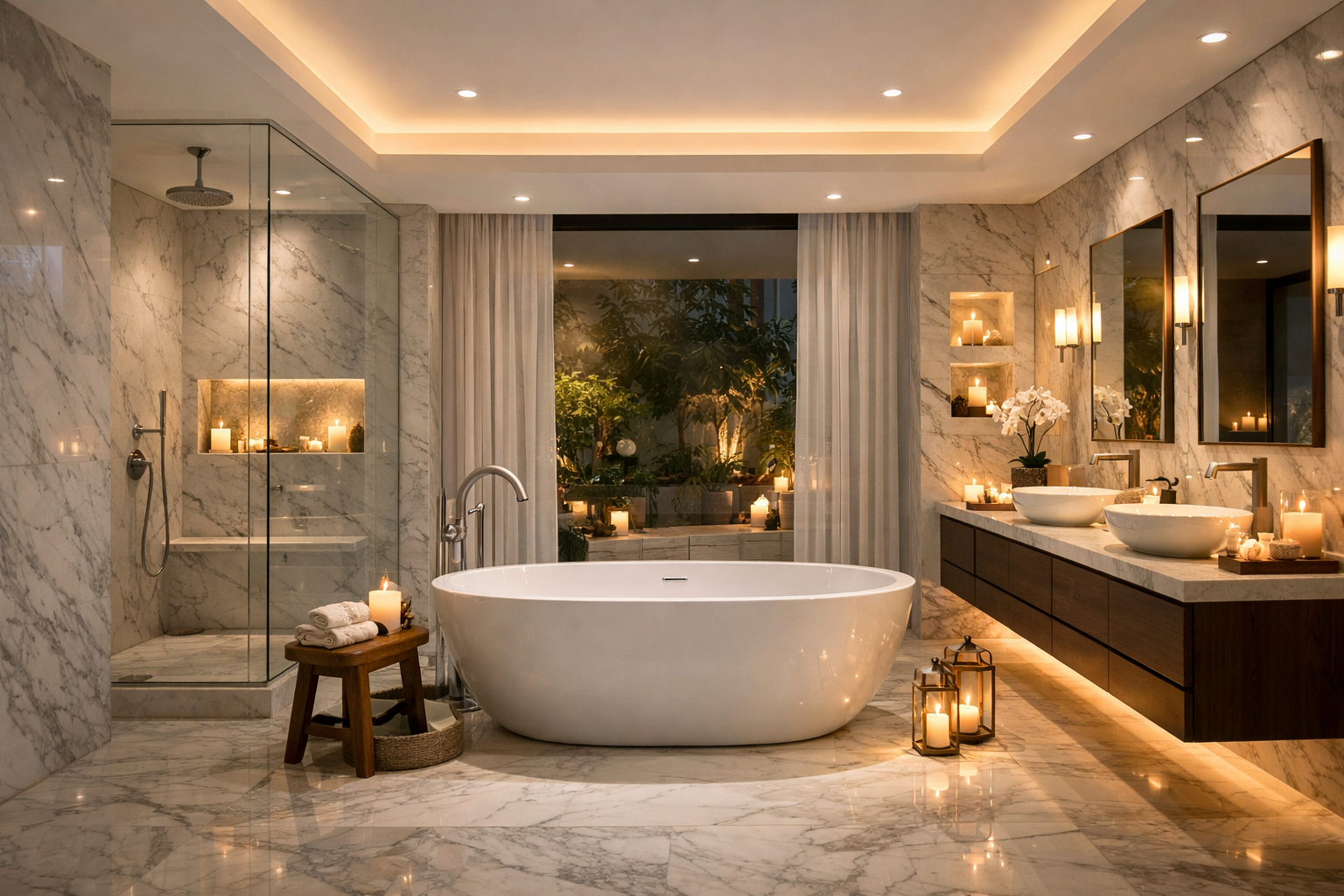 Spa-like bathroom